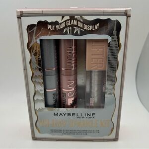 Maybelline Holiday Makeup Kit 2 Sky High Mascaras Glitter & Black & Lifter Gloss